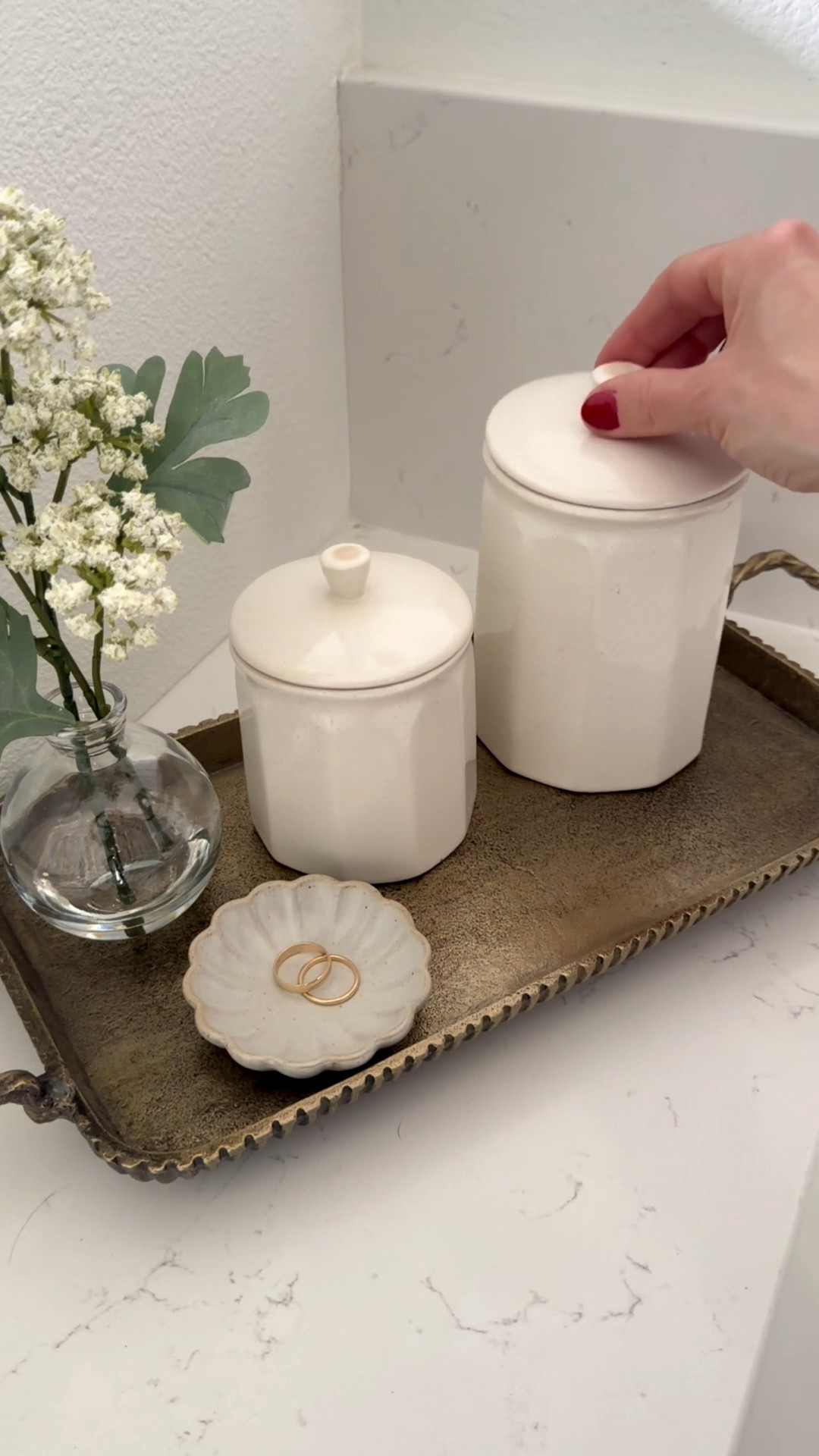 Up to 40% off these bathroom finds from Target! The large canister is on sale, as well as the soap dispenser, candle and hand towel holder 🙌

#LTKHome #LTKSaleAlert