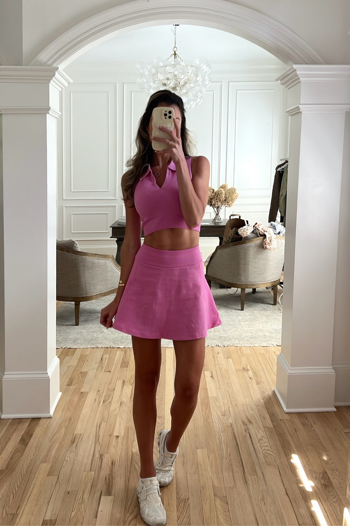 Today’s at leisure outfit of the day. I’m wearing a size small and the top and the skort.
I’ll also link the skincare /tinted SPF that I’m wearing today + my fav gloss. 

#LTKFindsUnder50 #LTKBeauty #LTKActive