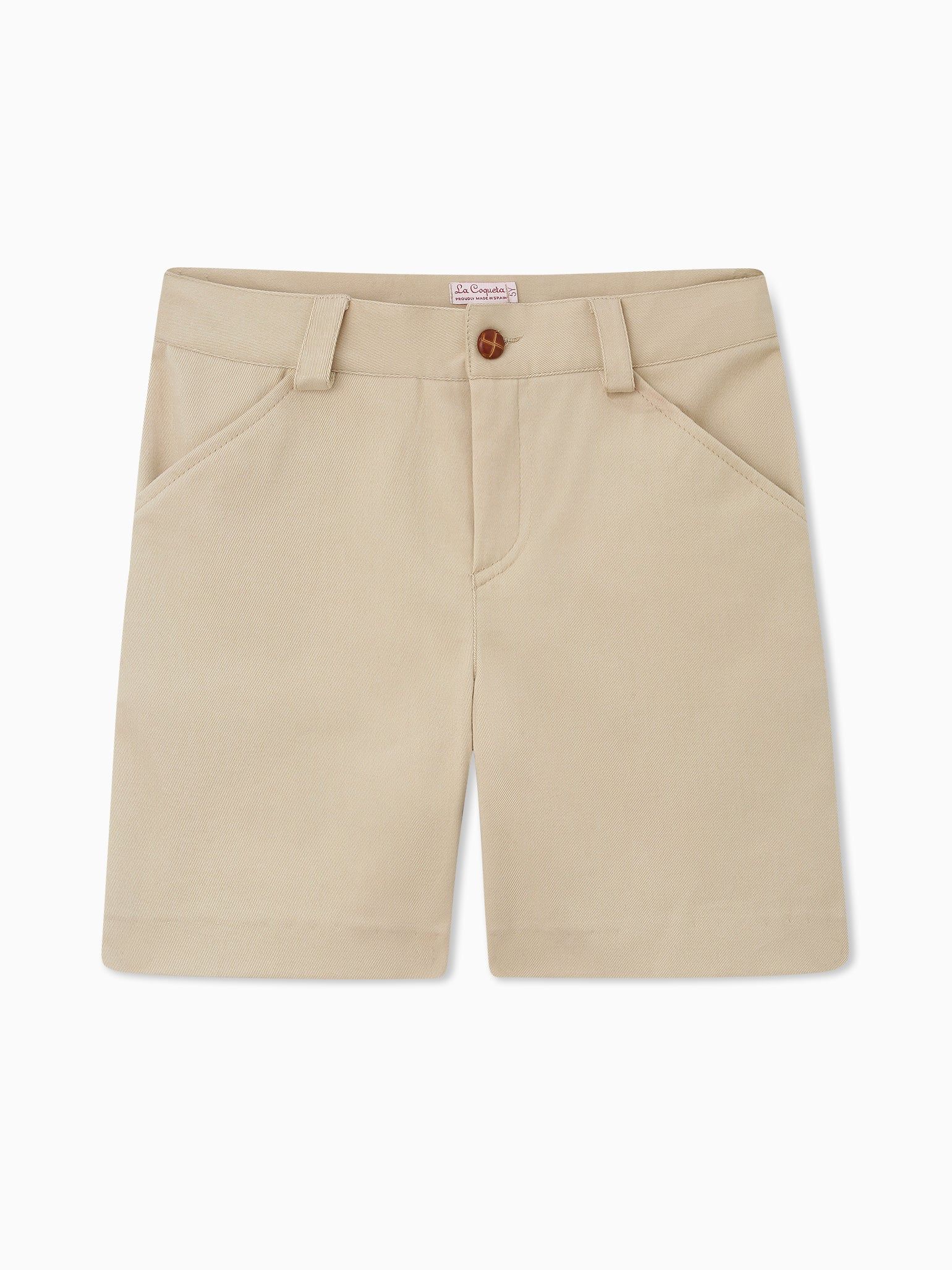 Beige Bocusi Boy Bermuda Shorts | La Coqueta (US)