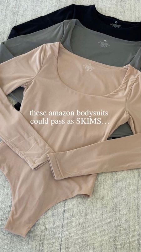 AMAZON Women's Scoop Neck Long Sleeve Bodysuit (SKIMS Style)

#LTKunder50 #LTKFind #LTKstyletip