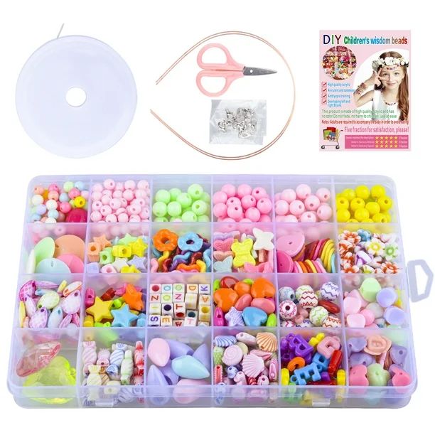 SUNNYPIG Bracelet Making Kit for Girl Kids, Children DIY Bead Set Gift for 4-9 Year Old Kids Girl... | Walmart (US)