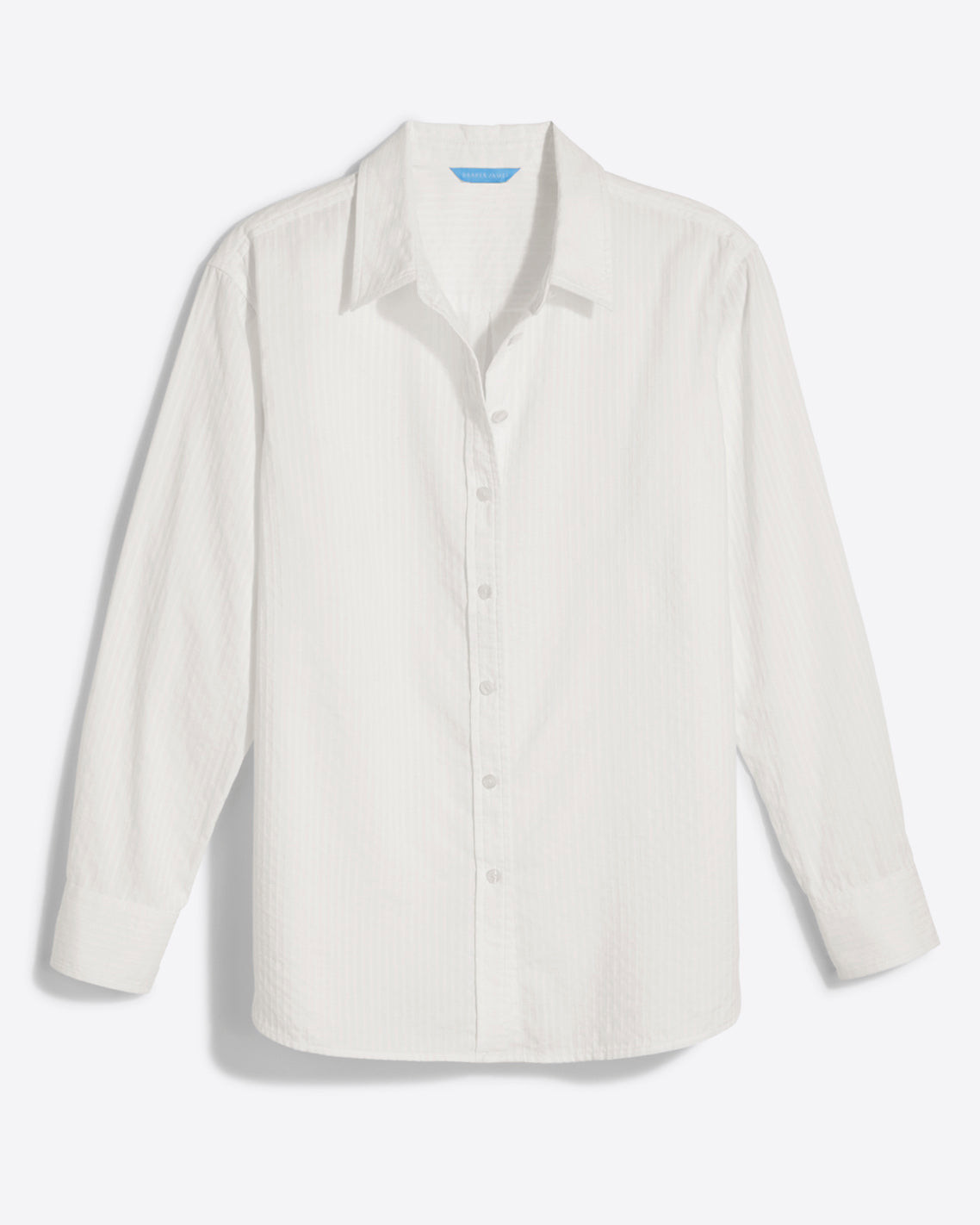 Button Down Top in White Shirting Stripe | Draper James (US)