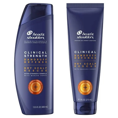 Head & Shoulders Anti-Dandruff Shampoo And Conditioner Set Clinical Strength Dry Scalp Rescue With M | Walmart (US)