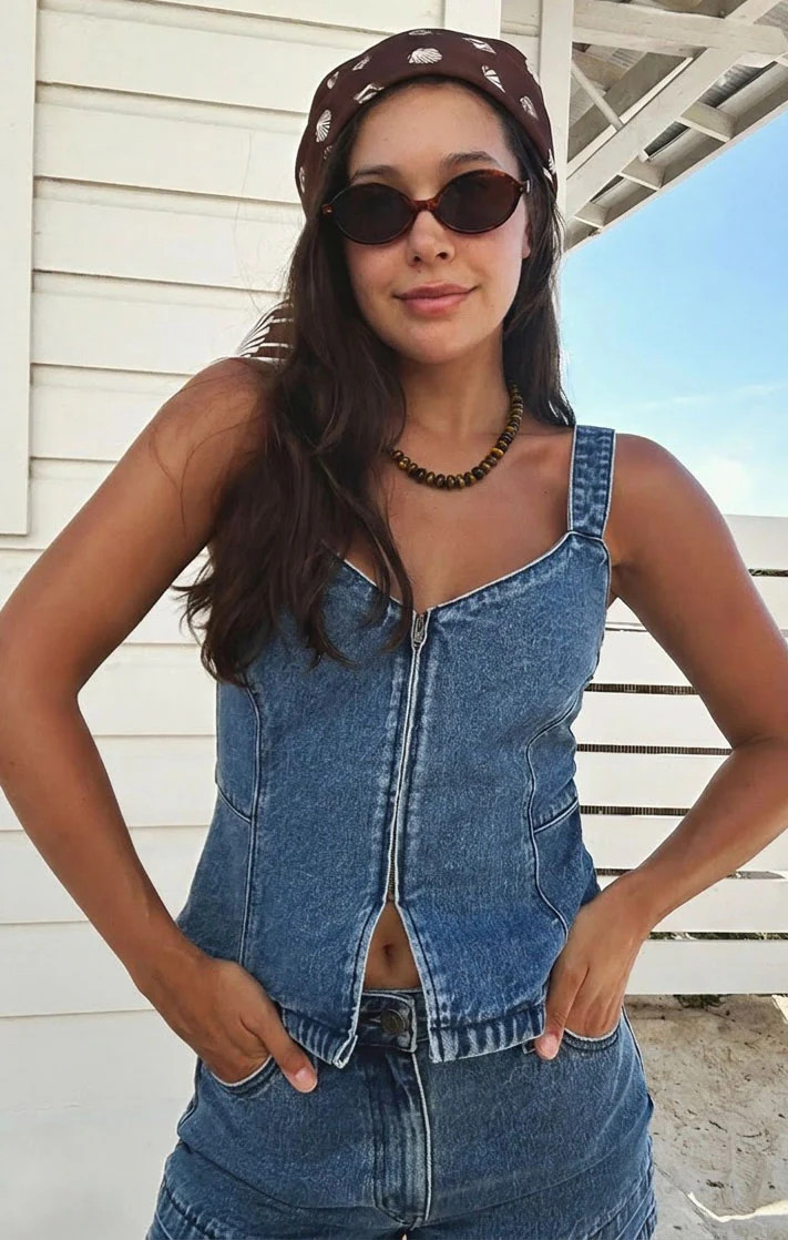 Shay Corset Top ~ Waterfall Blue | Show Me Your Mumu