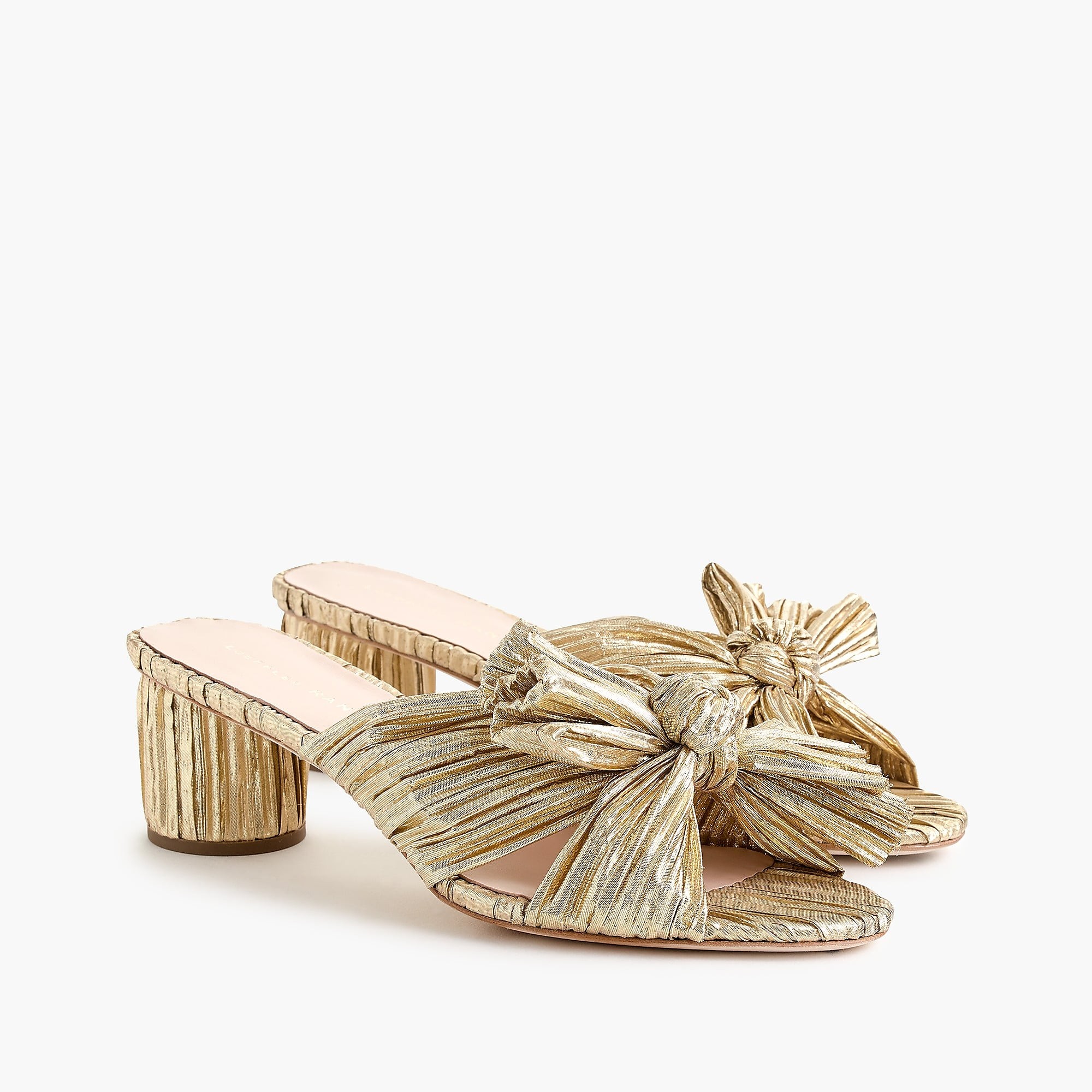 Loeffler Randall® Emilia pleated knot slide sandals | J. Crew US