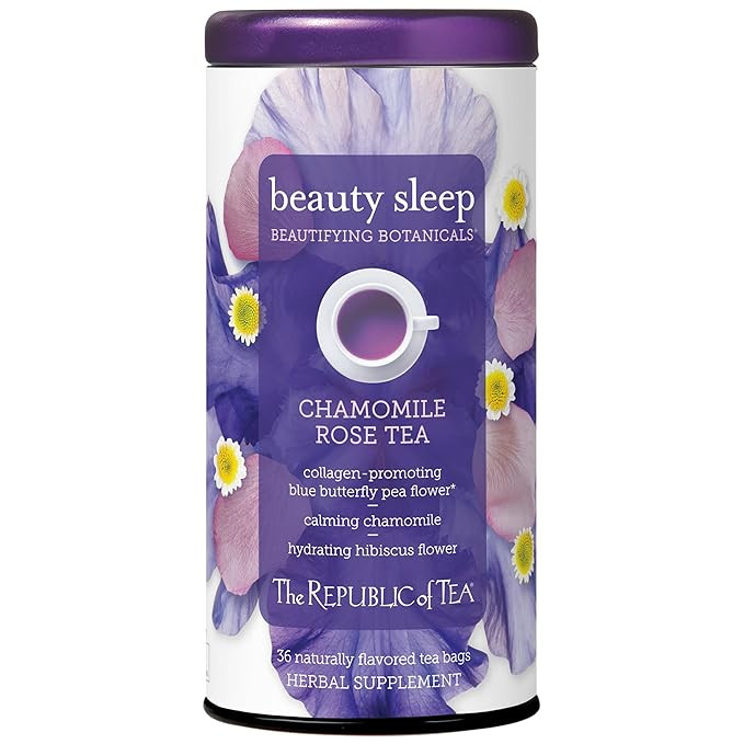 The Republic of Tea Beautifying Botanicals® Beauty Sleep Chamomile Rose Herbal Tea Bags (36 coun... | Amazon (US)