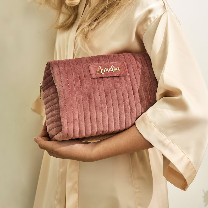 Custom Makeup Bag Personalised Bridesmaid Gifts Wedding - Etsy | Etsy (US)