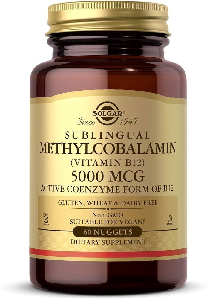 Solgar Methylcobalamin Vitamin B12 5000 mcg Nuggets - Supports Energy, Active B12 Form, Non-GMO, ... | Amazon (US)