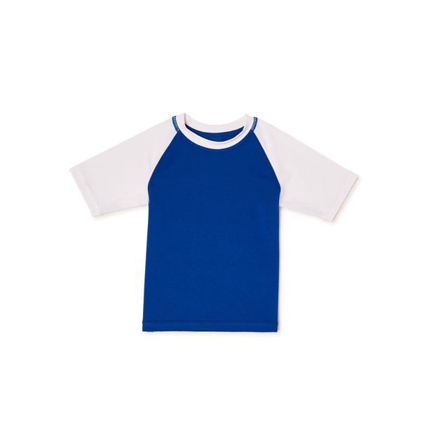 Wonder Nation Baby and Toddler Boy Short Sleeve Rash Guard Swim Shirt | Walmart (US)
