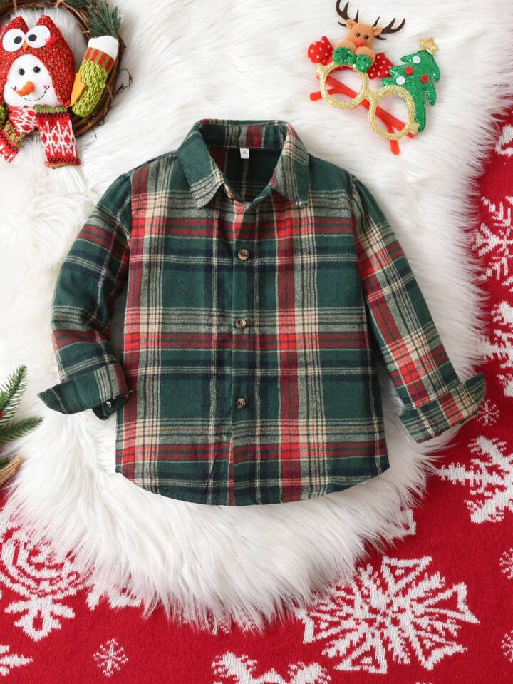 Young Boy Plaid Shirt, Casual Jacket For Autumn/Winter, Versatile | SHEIN USA | SHEIN