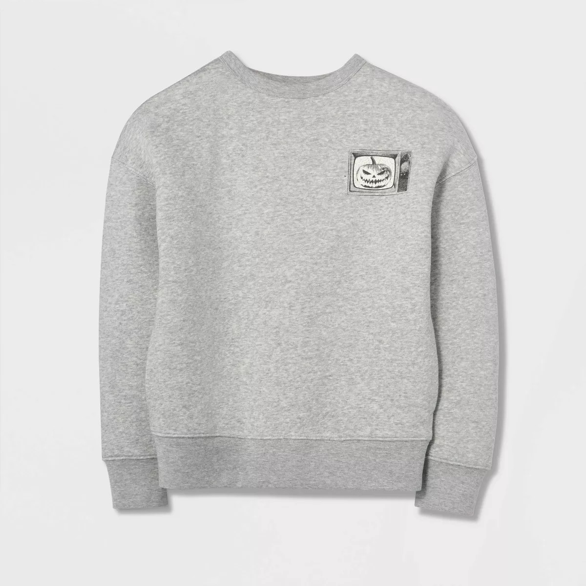 Boys' Halloween Glow in the Dark Graphic Crewneck Fleece Sweatshirt - Cat & Jack™ Heathered Gray L | Target