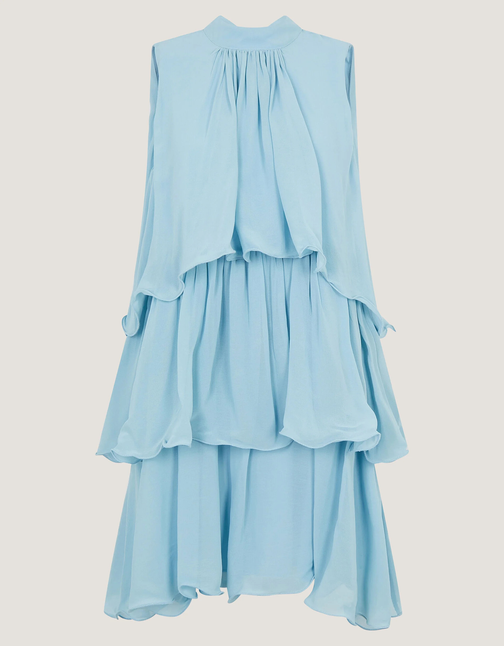 Elle Sleeveless Ruffle Tier Mini Dress Blue | Monsoon (UK)