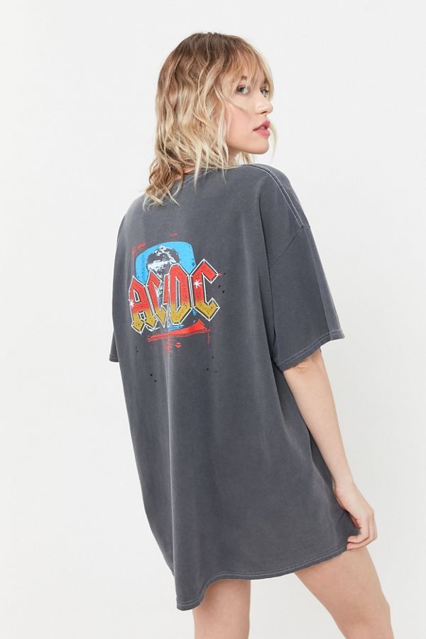 AC/DC Distressed T-Shirt Dress | Urban Outfitters (US and RoW)