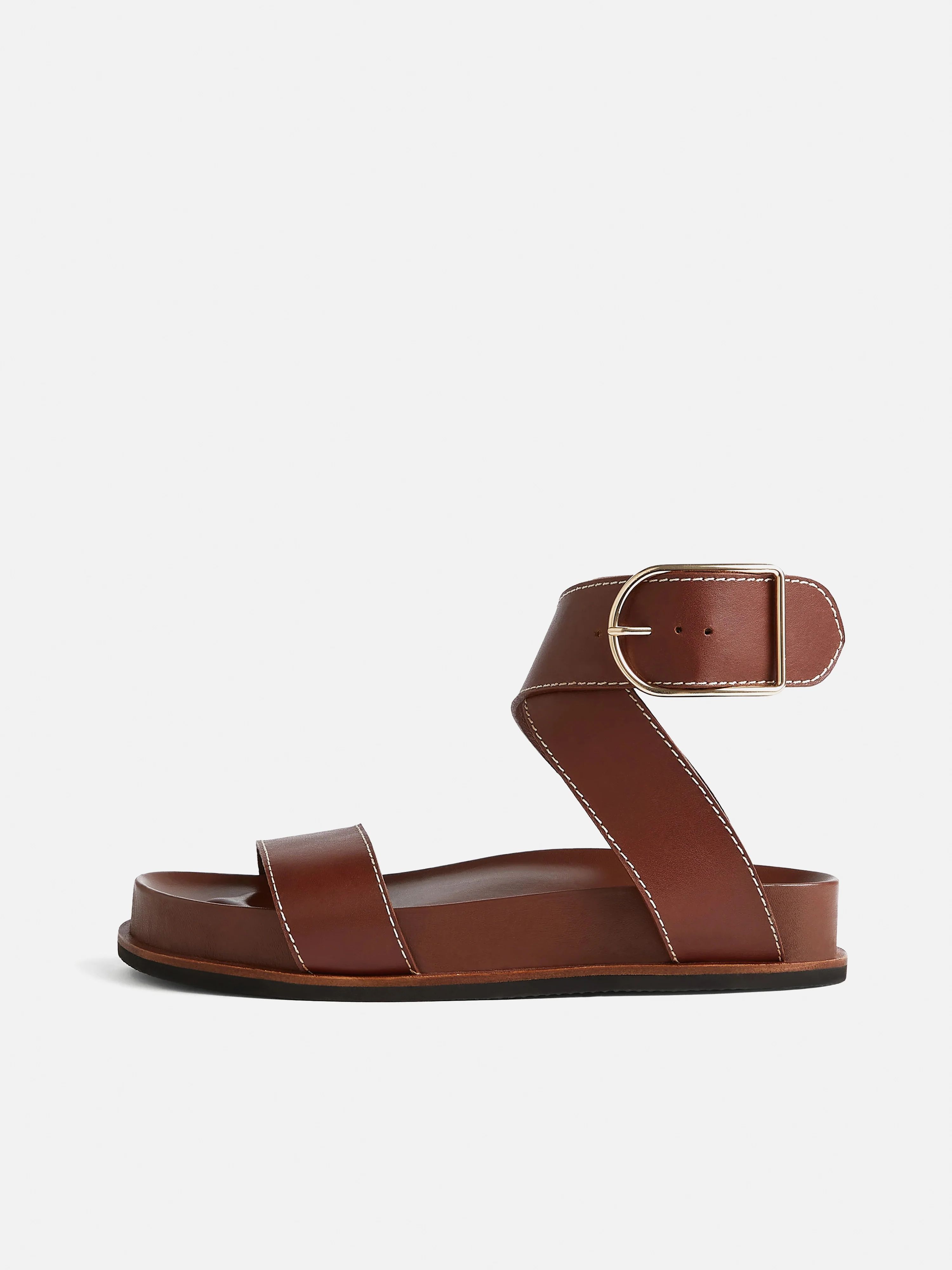 Crowle Leather Footbed Sandal | Tan | Jigsaw (UK)