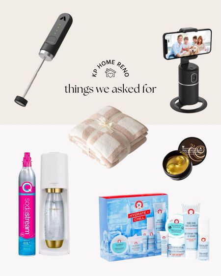 A few of the items Michael and I asked for.

Cozy checkered blanket, the best rated under eye patches, the phone stand that auto pivots with your movements, a milk frother. 



#LTKfindsunder100 #LTKGiftGuide #LTKfindsunder50