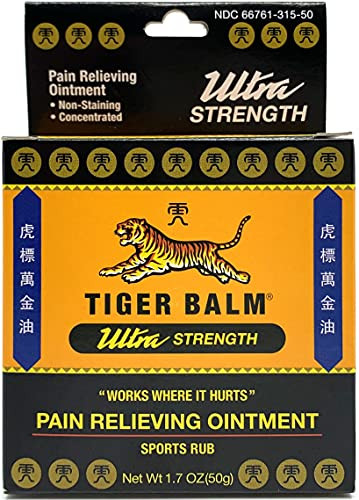 Tiger Balm Pain Relieving Ointment, Sports Ultra, 50g – Professional Size – Sports Rub Ultra Strength – Relief for Hand Arthritis – Tiger Balm Ultra | Amazon (US)