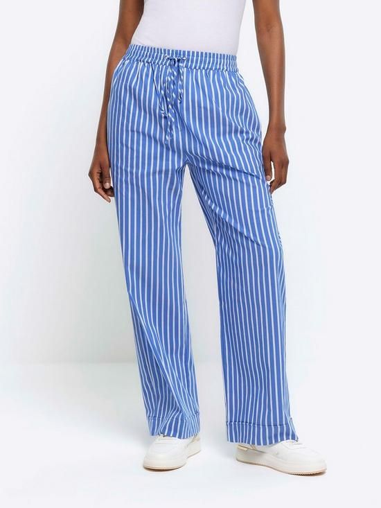Stripe Poplin Pull On Trousers | Very (UK)