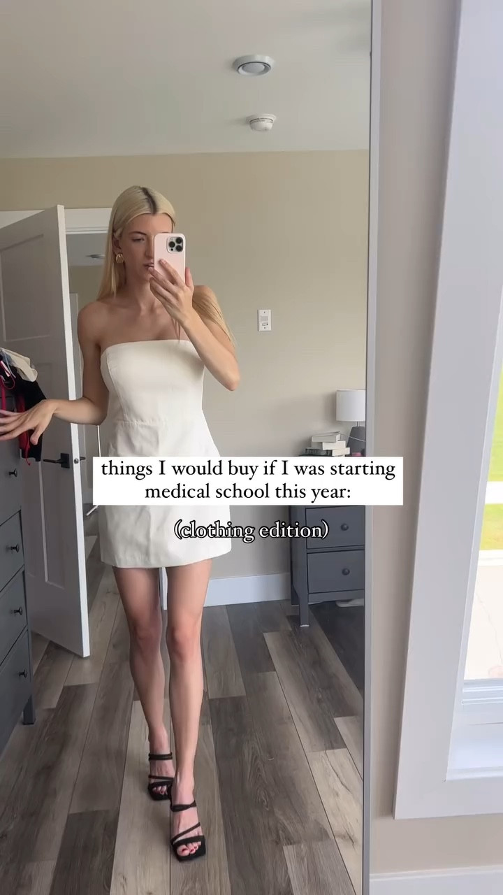 okay so you don’t NEED any of this but everyone’s been asking me what clothes they should buy in my DMs soooo here ya go: 

🩺 clinical skills days: for my school we had to dress “business professional” for any clinical skills days so that meant no jeans/short skirts etc (self explanatory really) which meant I needed a good supply of dress pants! I loved the effortless pants and the alanya pants from @aritzia and honestly own like 6 pairs so I never ran out! I personally found pants easier than a dress or long skirt so nothing gets in the way when you’re learning and working on patients! For tops I went with nice light blouses (short sleeve but never like spaghetti straps duh, and long sleeve chiffon material/buttons ups) and tucked them into my pants! They looked professional and were comfy enough to work it! 

🏥 hospital/clinic days: usually for clinic days you either wear business professional like the above things I described orrrrrr scrubs depending on the clinic. If you’re excited and eager then for sure get a pair of scrubs (it’s always nice to have just in case) BUT most hospitals have issued scrubs you wear and these are great to wear at first so you can kind of get a feel for the vibe of what people are wearing on hospital shifts! A comfy pair of shoes is also a must so like a nice dressy sneaker for clinic days, and any kind of comfy shoe for OR or OB/Gyn (I have pink crocs) or ER shifts (sneakers!). 

📚 study library days: COMFY clothes are key like I need zero tight clothes on me while I’m curled up in the library studying. I love @aritzia matching sweatsuits, @lululemon sets in the summer. I like looking out together when I’m at the library but honestly you can wear WHATEVER nobody judges you. 

📖 school/lectures: less strict at least for my school! People really wore whatever! No need to dress fancy but also I wouldn’t recommend like sweatpants/crop tops/spaghetti straps etc because it’s still a professional environment and while you’re on campus you’ll probably see professors/doctors who you work with so 💁🏼‍♀️ 

…. Did I miss anything? 

#medstudent #medschool #incomingmedicalstudent #medicine #medstudentlife #med #contentcreator #fashion