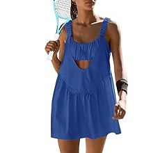 Sexyasasii Women Tennis Dress with Built in Shorts and Bra Sleeveless Casual Backless Golf Dress ... | Amazon (US)