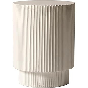 LeisureMod Modern Side Table Round Fiberstone Top Accent End Table for Home, Outdoor Patio, Livin... | Amazon (US)