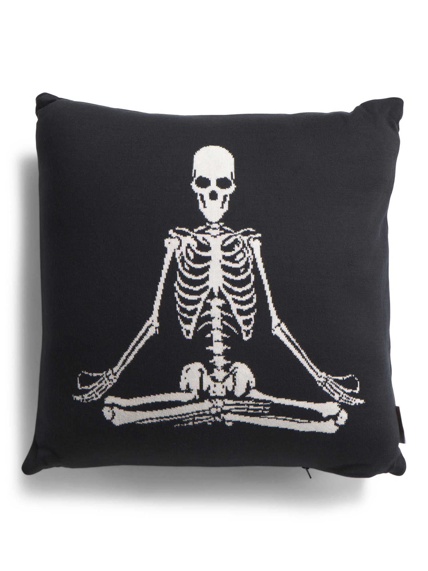 20x20 Knit Yoga Skeleton Pillow | TJ Maxx