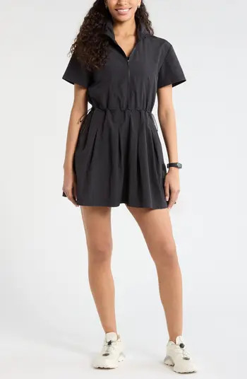 Zella Nylon Pleated Fit & Flare Dress | Nordstrom | Nordstrom