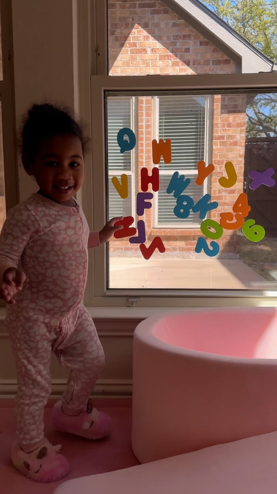 Morning toddler activity practicing numbers and letter sounds 💕 This keeps my almost 2 year old (21 months) occupied so I can make breakfast or knock out quick tasks around the house!

#LTKWatchNow #LTKKids #LTKFamily