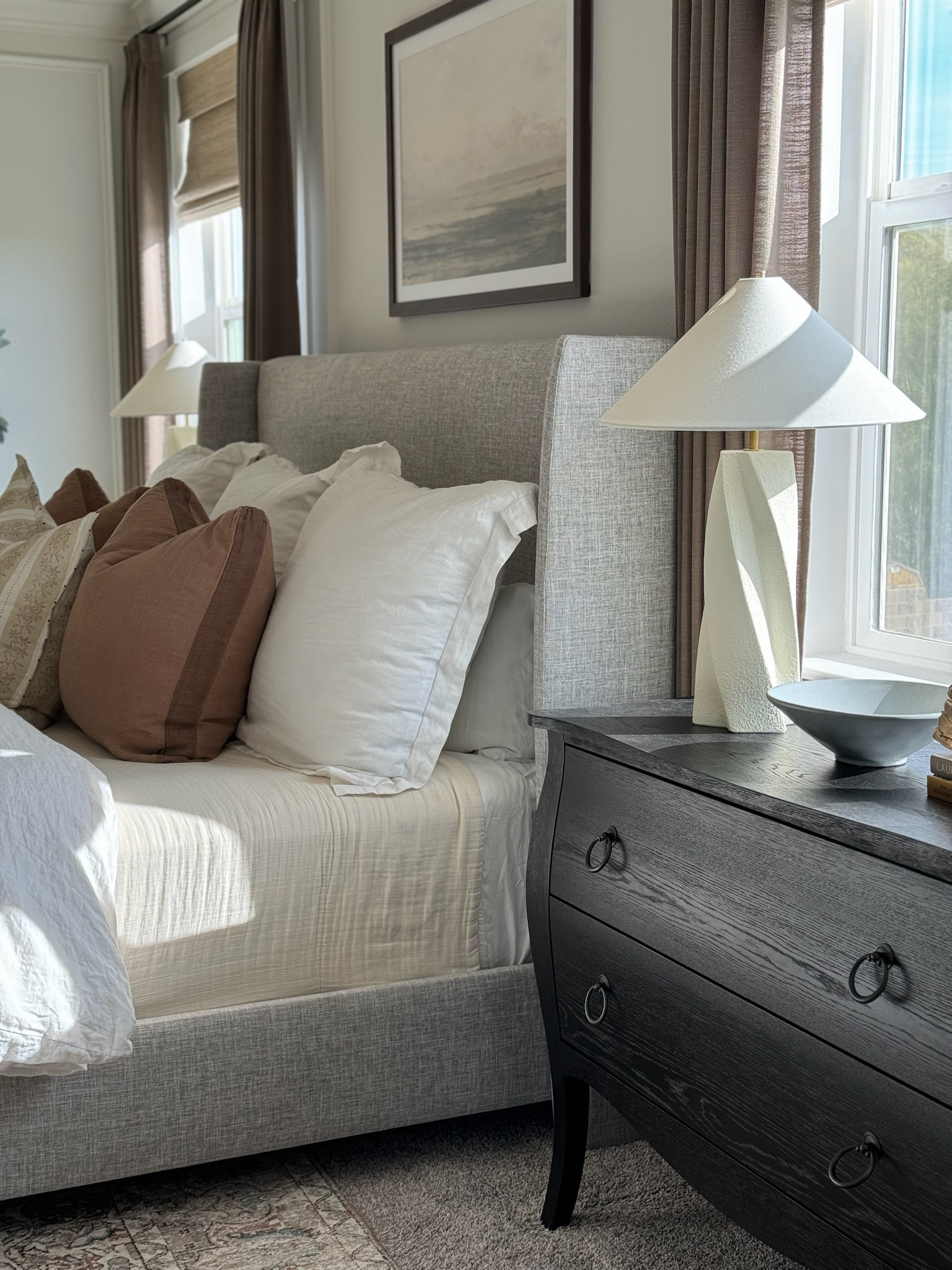 The final touch of our primary refresh has arrived, and they’re so beautiful! I couldn’t love these chest more. The black is the exact accent color we needed in this space. These exact ones are out of stock, but I thinned similar! 

#LTKhome #LTKstyletip