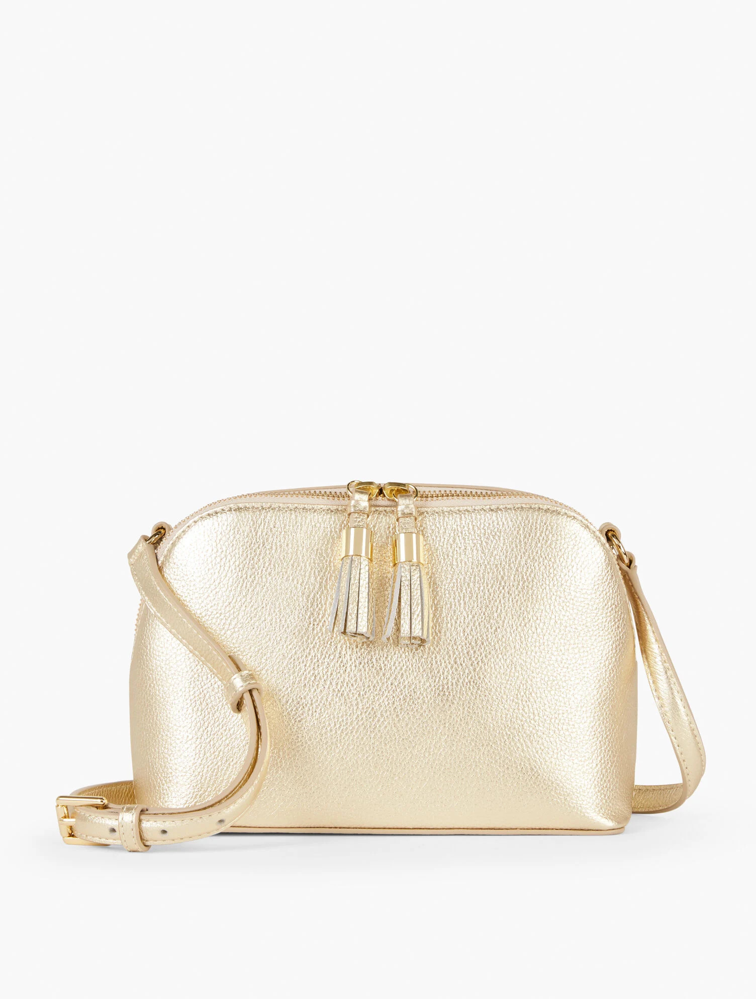Metallic Leather Crossbody Bag | Talbots