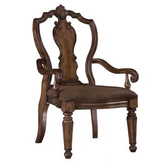 San Mateo 27" Wide Hardwood Traditional Armed Dining Chair | Build.com, Inc.