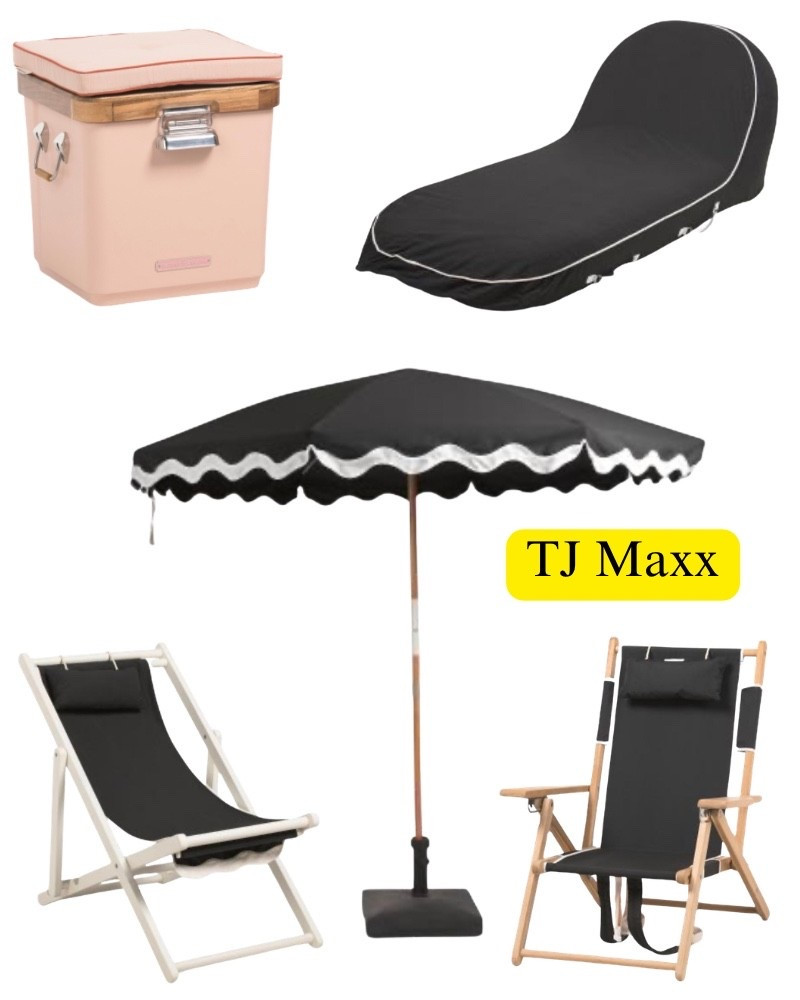 Business and pleasure on sale at TJ Maxx!! Pool float, beach chair, scalloped umbrella, pink cooler, vacation, spring, summer.

#LTKSeasonal #LTKSaleAlert #LTKHome
