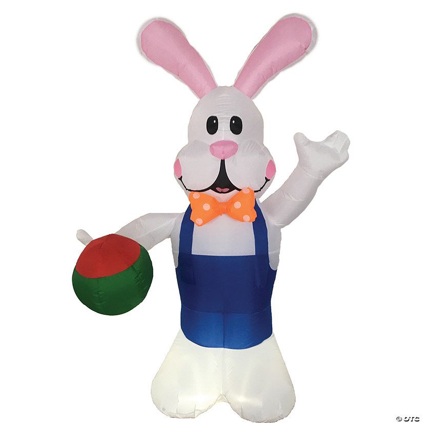 7' Blow Up Inflatable Easter Bunny Outdoor Yard Decoration | Oriental Trading Company