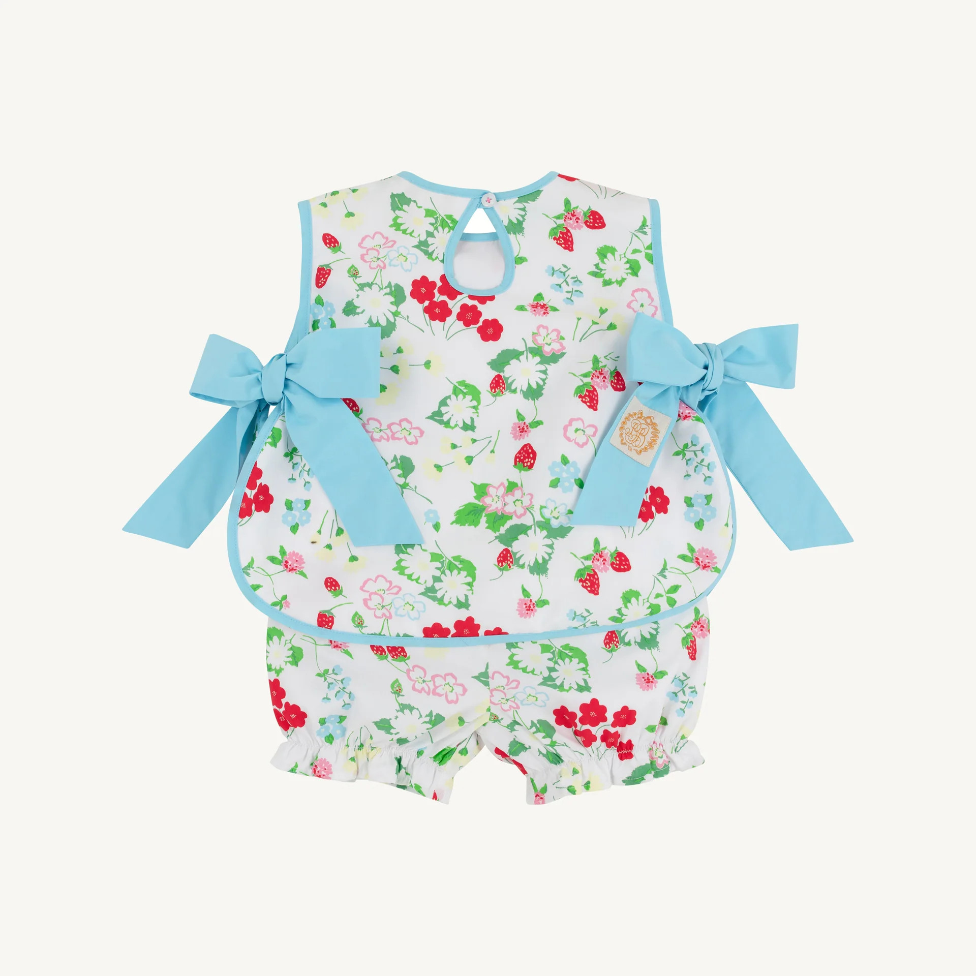 Talbott Tie Side - Berry Sweet with Belhaven Blue | The Beaufort Bonnet Company