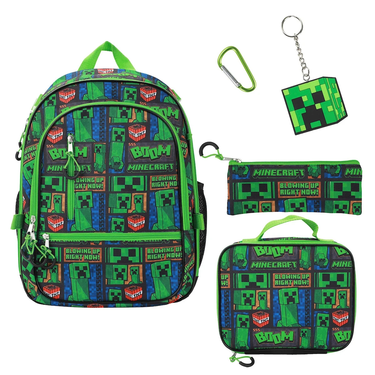 Minecraft Creeper 5-Piece Backpack & Lunchbox Set | Walmart (US)