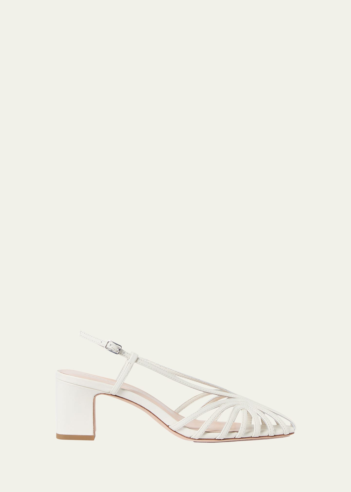 Loeffler Randall Livvy Priscilla Leather Slingback Block-Heel Sandals | Bergdorf Goodman