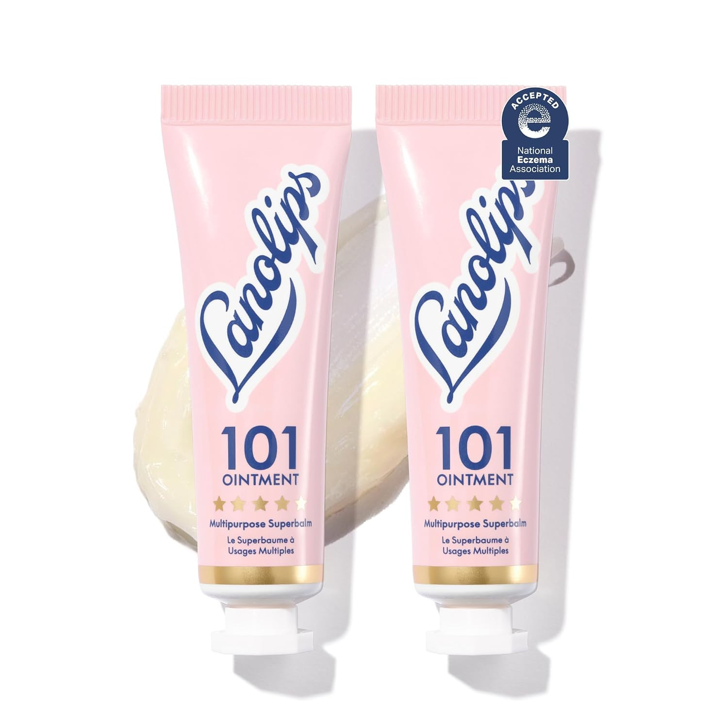 Lanolips 101 Multipurpose Ointment Duo - Lanolin Lip Balm & Healing Ointment for Skin Barrier Repair - Moisturizer for Dry Lips, Cuticles & Elbows - Original Superbalm (2-Pack, 0.52 oz each) | Amazon (US)