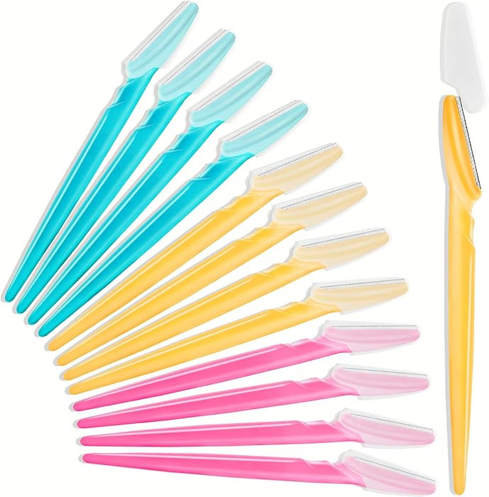 HFATMOS 12 Pcs Eyebrow Razor Multipurpose Exfoliating Dermaplaning Tool for Face, Facial and Eyeb... | Amazon (US)
