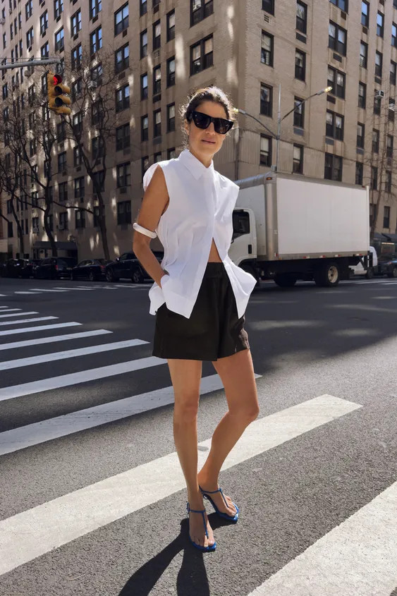 ZW COLLECTION LINEN SHORTS | Zara UK