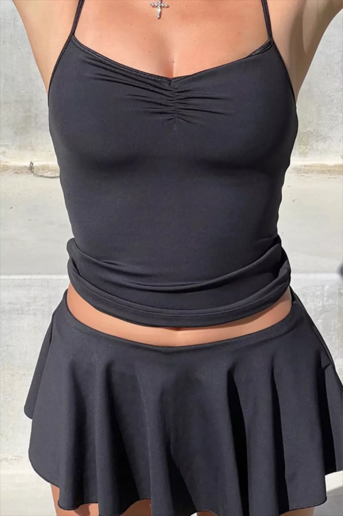 Demi Long Sleeve Top - Black