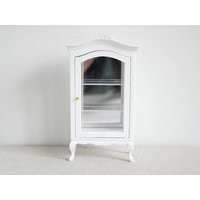 Dollhouse white curio cabinet furniture dolls house living room storage white 1 12th scale miniature | Etsy (CAD)