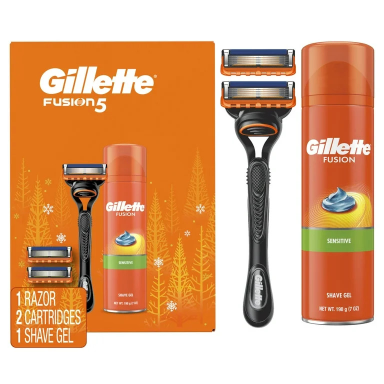 Gillette Fusion5 Shaving Razor for Men, 1 Razor Handle, 3ct Razor Blade Refills, 7oz Fusion Sensi... | Walmart (US)