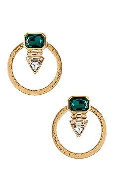 Stone Huggies in Gold & Green | Revolve Clothing (Global)