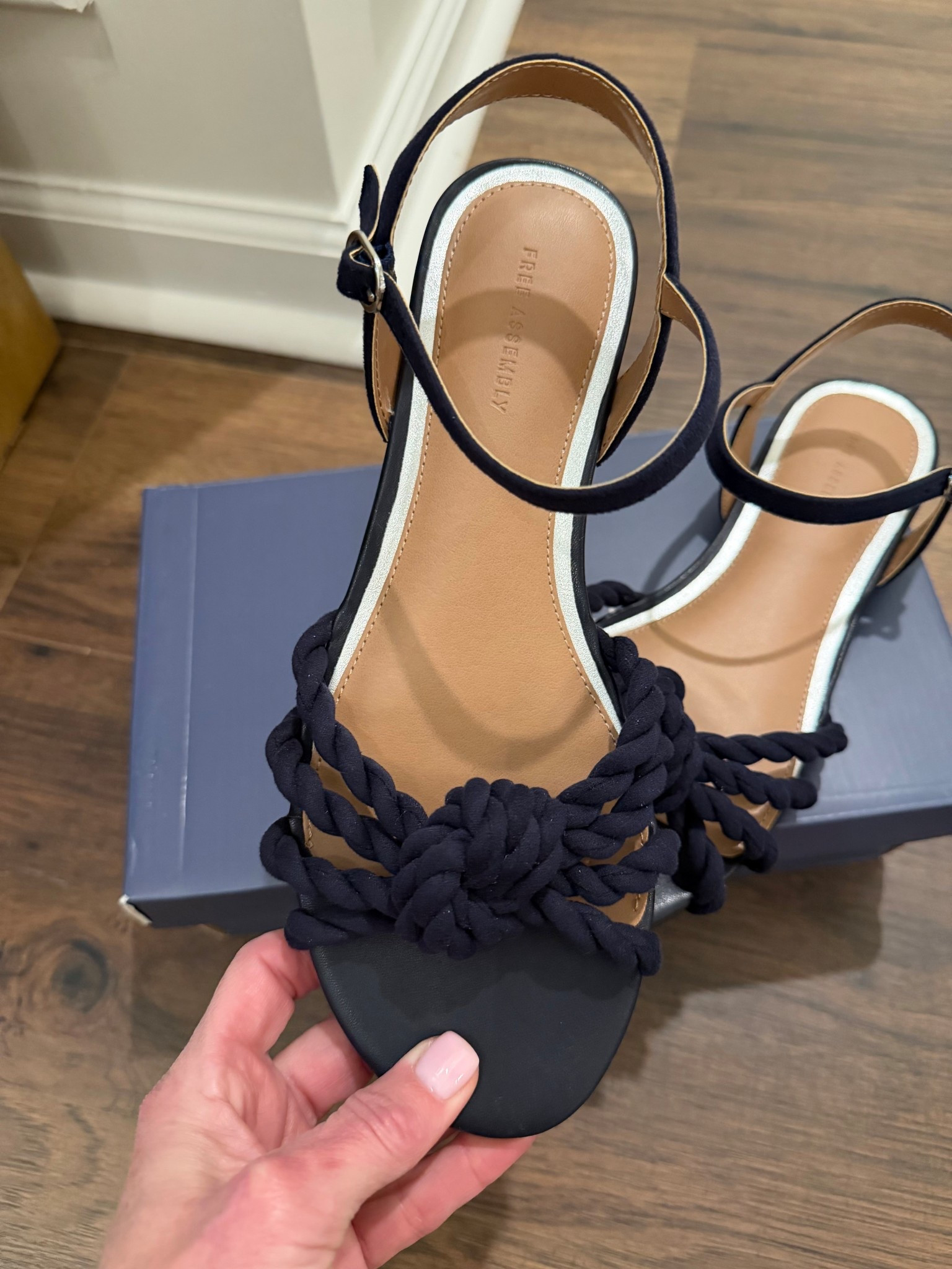 New arrival, Walmart, flat in Navy… Also come in a neutral platform heel  
