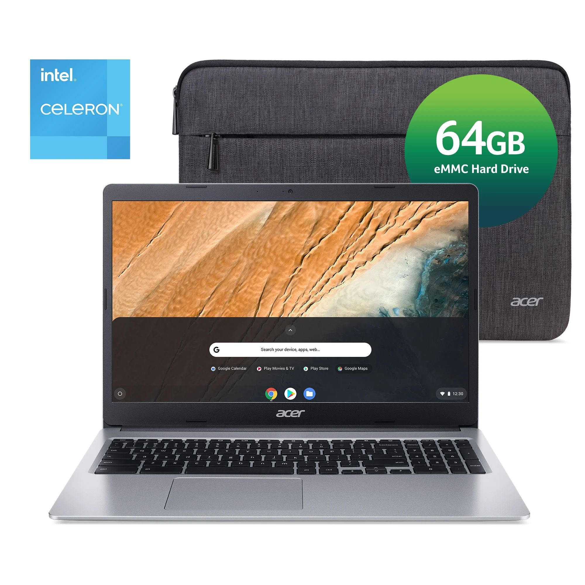 Acer Chromebook 315, 15.6" HD, Intel Celeron N4000, 4GB LPDDR4, Pure Silver, Chrome OS, CB315-3H-... | Walmart (US)