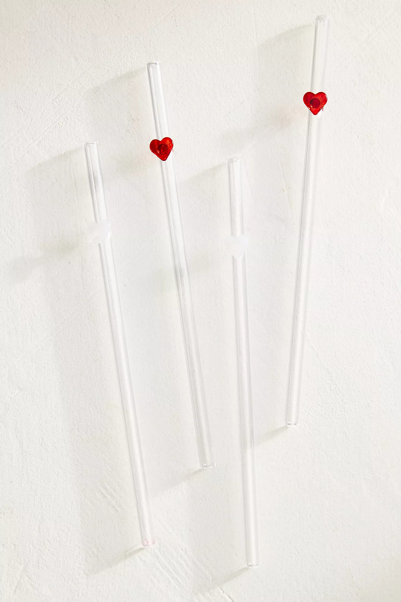 Heart Glass Straws, Set of 4 | Anthropologie (US)