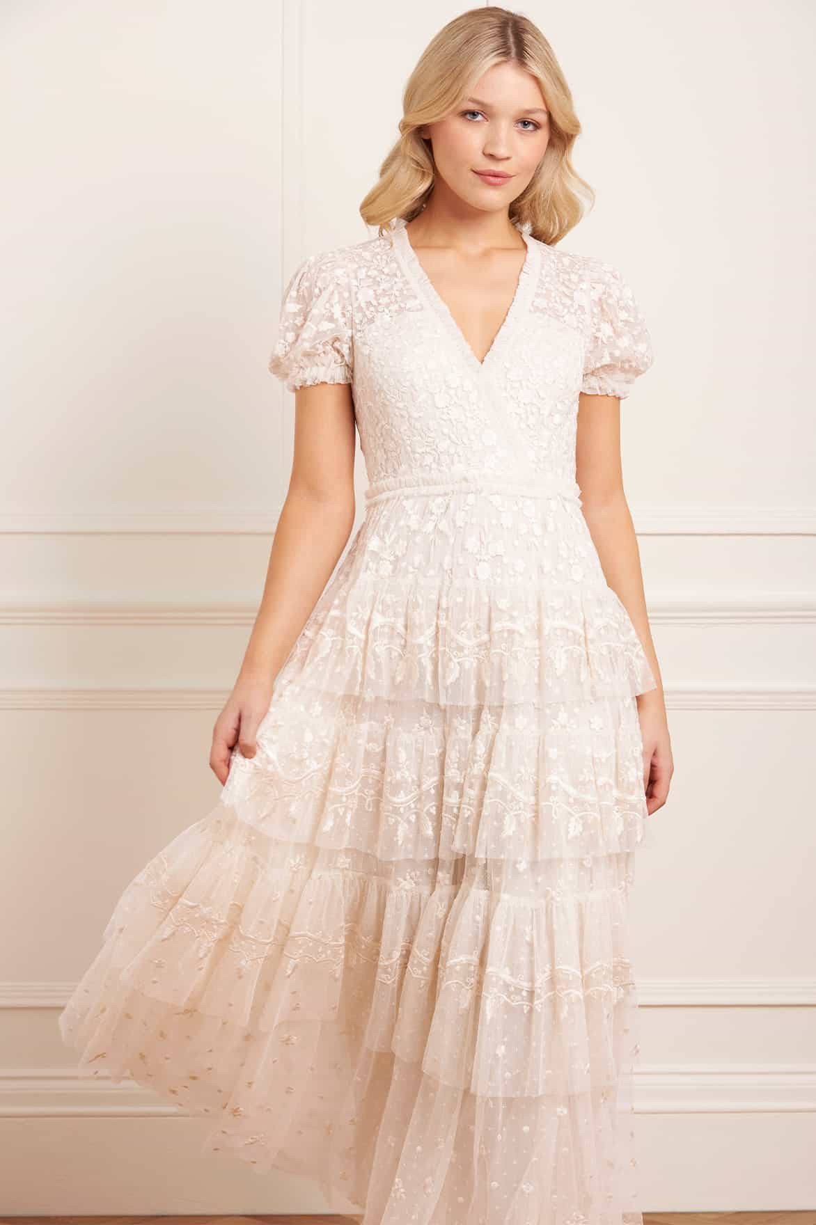 Layered Lace Ankle Gown | Needle & Thread US