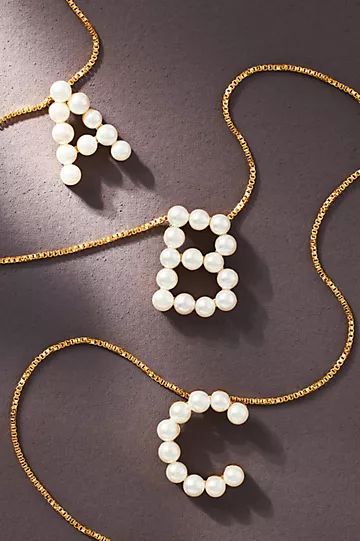 Monogram Pearl Necklace | Anthropologie (US)