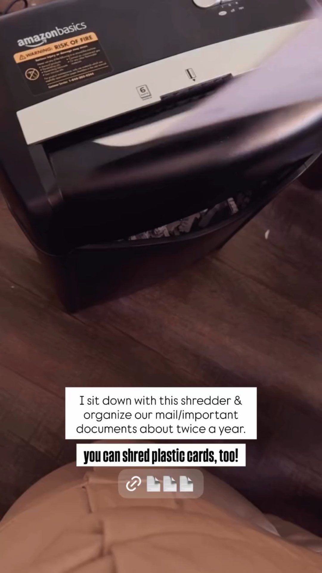 you can shred plastic cards, too! I sit down with this shredder & organize our mail/important documents about twice a year. @amazonhome  @amazon  @ltk.creators  @shop.ltk