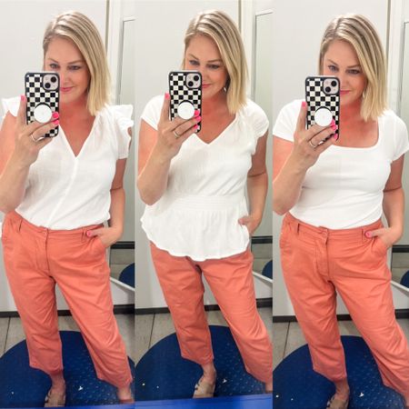 Old Navy Outfit Inspo.
All tops fit true - wearing L.
Wearing L in the chinos but could have went with a M. I’m normally a 12 in jeans. 

#LTKStyleTip #LTKMidsize #LTKFindsUnder50