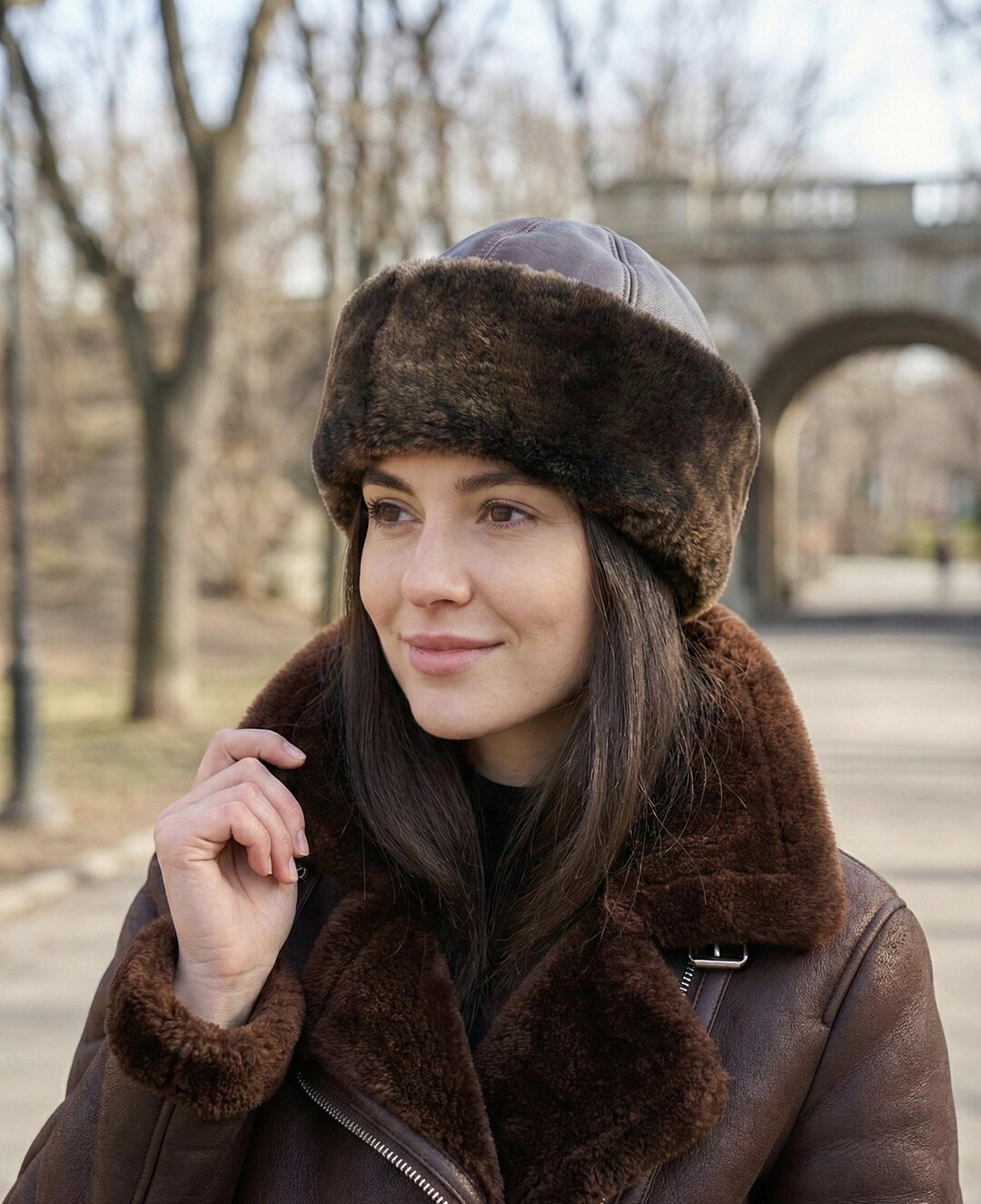 Shearling Winter Hat for Woman,shearling Beanie Unisex Headwear - Etsy UK | Etsy (US)